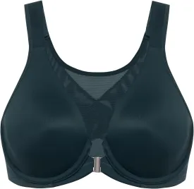 DELIMIRA Women's Front Closure Bras Posture Full Coverage Plus Size Underwire Unlined Back Support Plunge Seamless Bra B-H