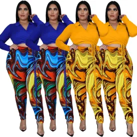 Fashion printed lapel tie two-piece set（AY1514）
