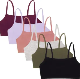 Fruit of the Loom Women's Spaghetti Strap Cotton Sports Bra - All-Day Comfort & Easy Movement - Value Packs