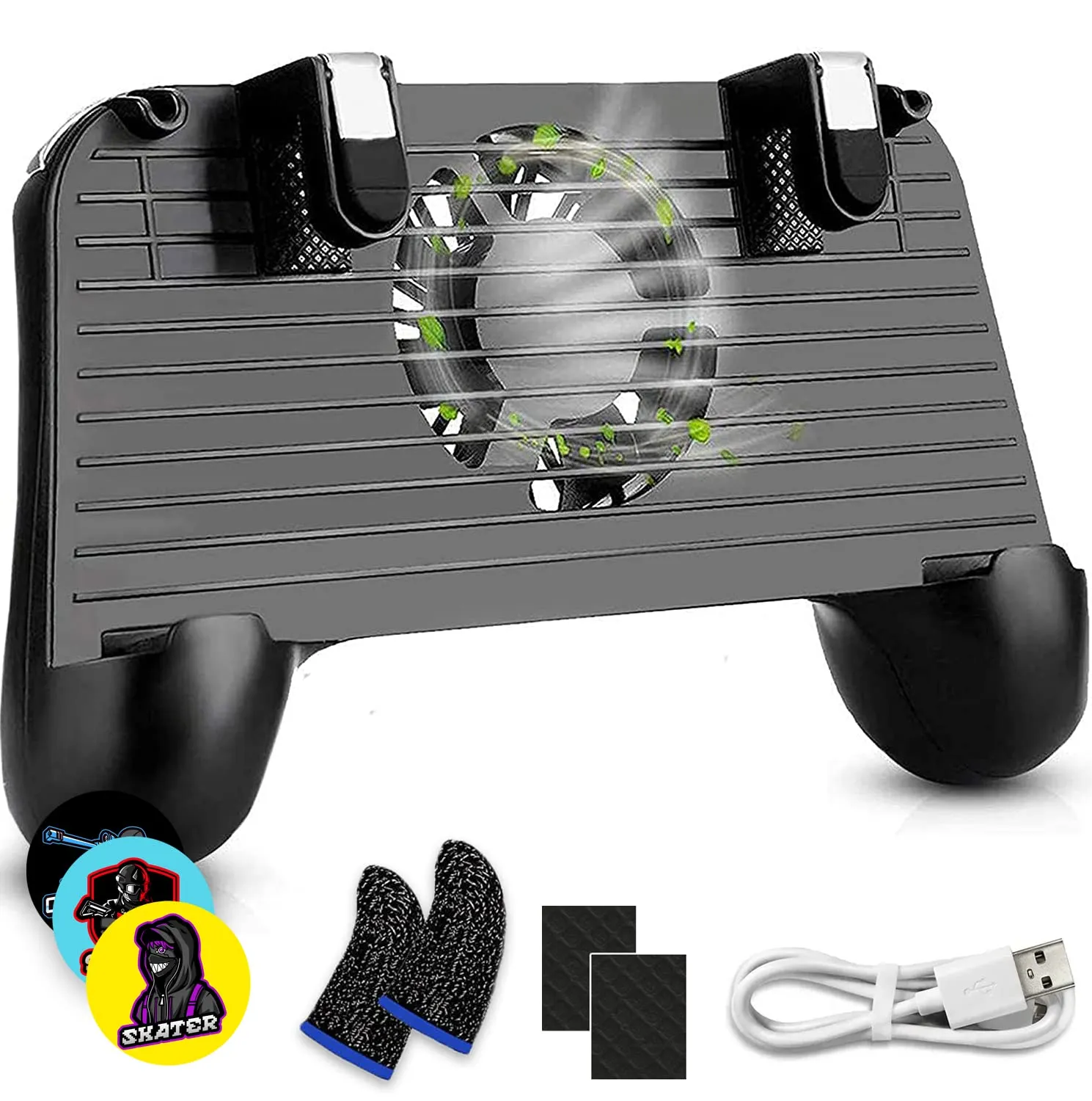 GAMR  Mobile Game Controller and Gamepad for PUBG/Fortnite/Knives Out/Rules of Survival for iPhone iOS/AndroidUpgraded Version (2000mAh)