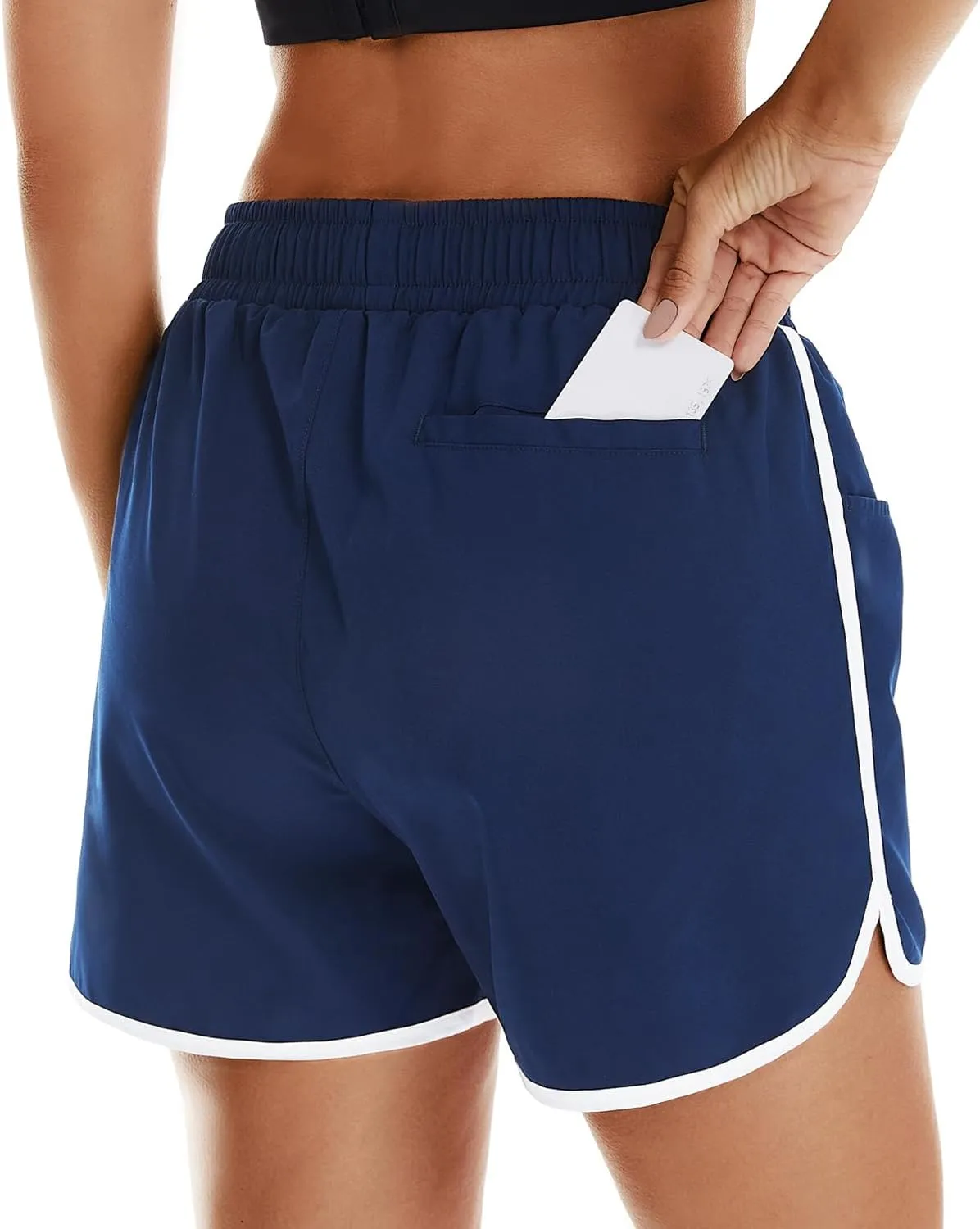 HODOSPORTS Women's 4" Swim Shorts Quick Dry Board Shorts Swimsuit Bottom with Pockets