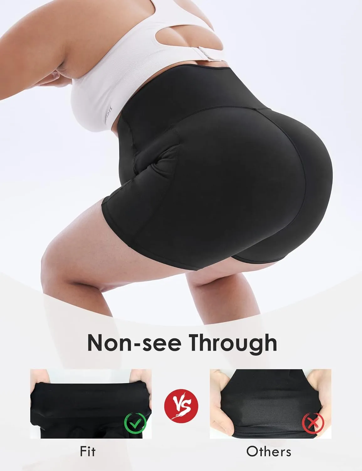 HOFISH Maternity Shorts for Women Over The Belly Pregancy Biker Shorts Workout Active Running Short Pants with Pockets