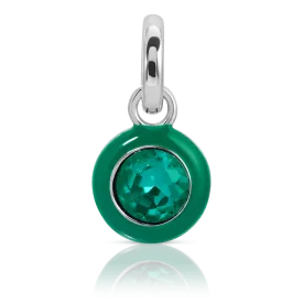 May Emerald Birthstone Charm - Round