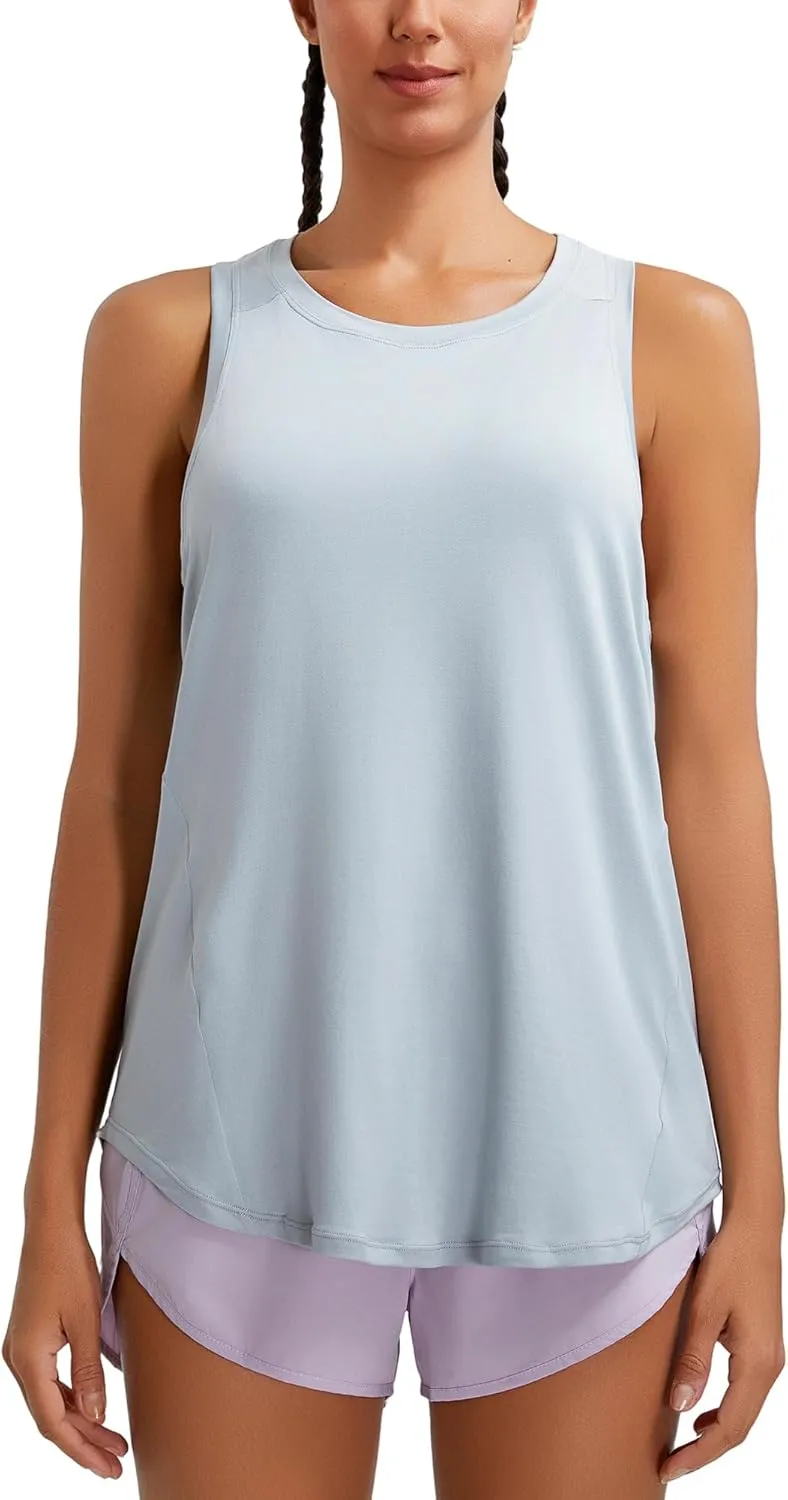RUNNING GIRL Racerback Running Yoga Athletic Tank Tops for Women, Sleeveless Workout Tank Tops Woman Tennis Shirts