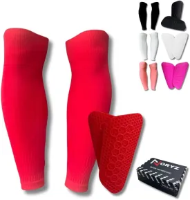 Soccer Sleeve Socks   Shin Guards Soccer Pack - Soccer Gifts - Soccer Gifts for Boys - Shin Guards Adult - Soccer Gifts for Team by Noryz