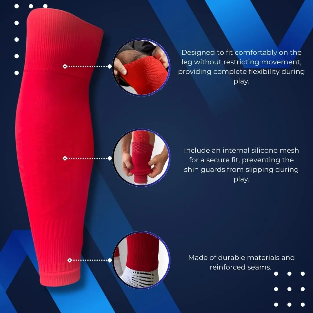 Soccer Sleeve Socks   Shin Guards Soccer Pack - Soccer Gifts - Soccer Gifts for Boys - Shin Guards Adult - Soccer Gifts for Team by Noryz