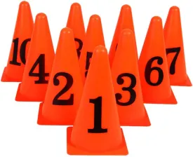 Sport Training Traffic Cones 10 Pcs - Soccer Cones Sport Soccer Football Training Cones - Agility Field Marker Cones for Soccer Basketball Football Drills
