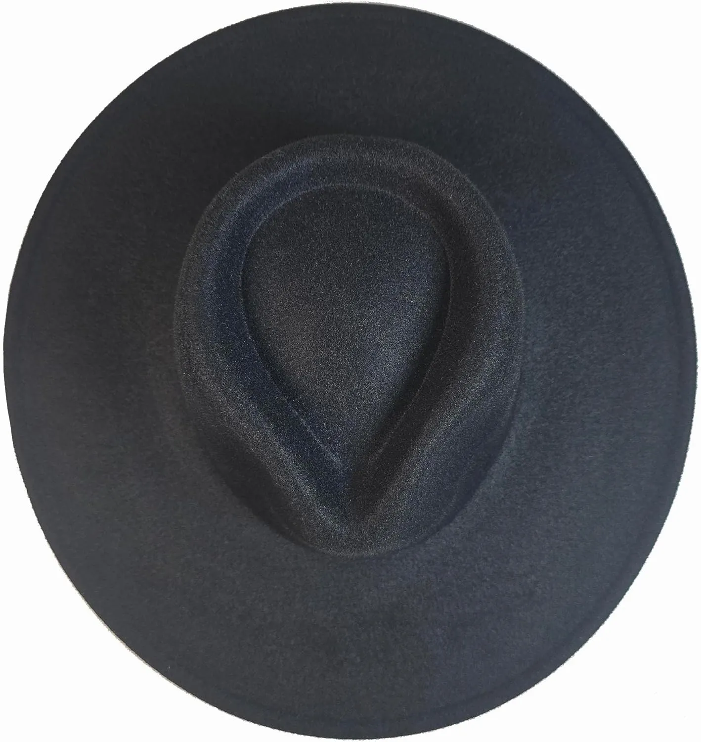 Wide Brim Vegan Felt Rancher Hat - Women, Men, and Kids Fedora Style with Adjustable Inner Drawstring