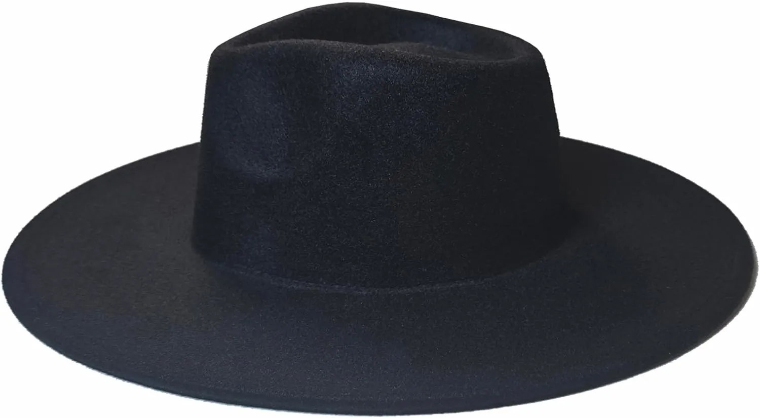Wide Brim Vegan Felt Rancher Hat - Women, Men, and Kids Fedora Style with Adjustable Inner Drawstring