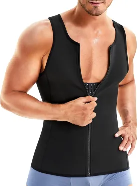 Wonderience Men Shapewear Slimming Body Shaper Compression Shirt Tank top with Zipper Underwear For tummy control